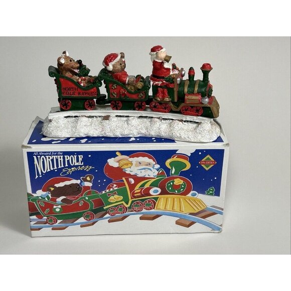 Miniature Christmas North Pole Express Santa Train By Carlton Cards 1994 B2 - Picture 1 of 7